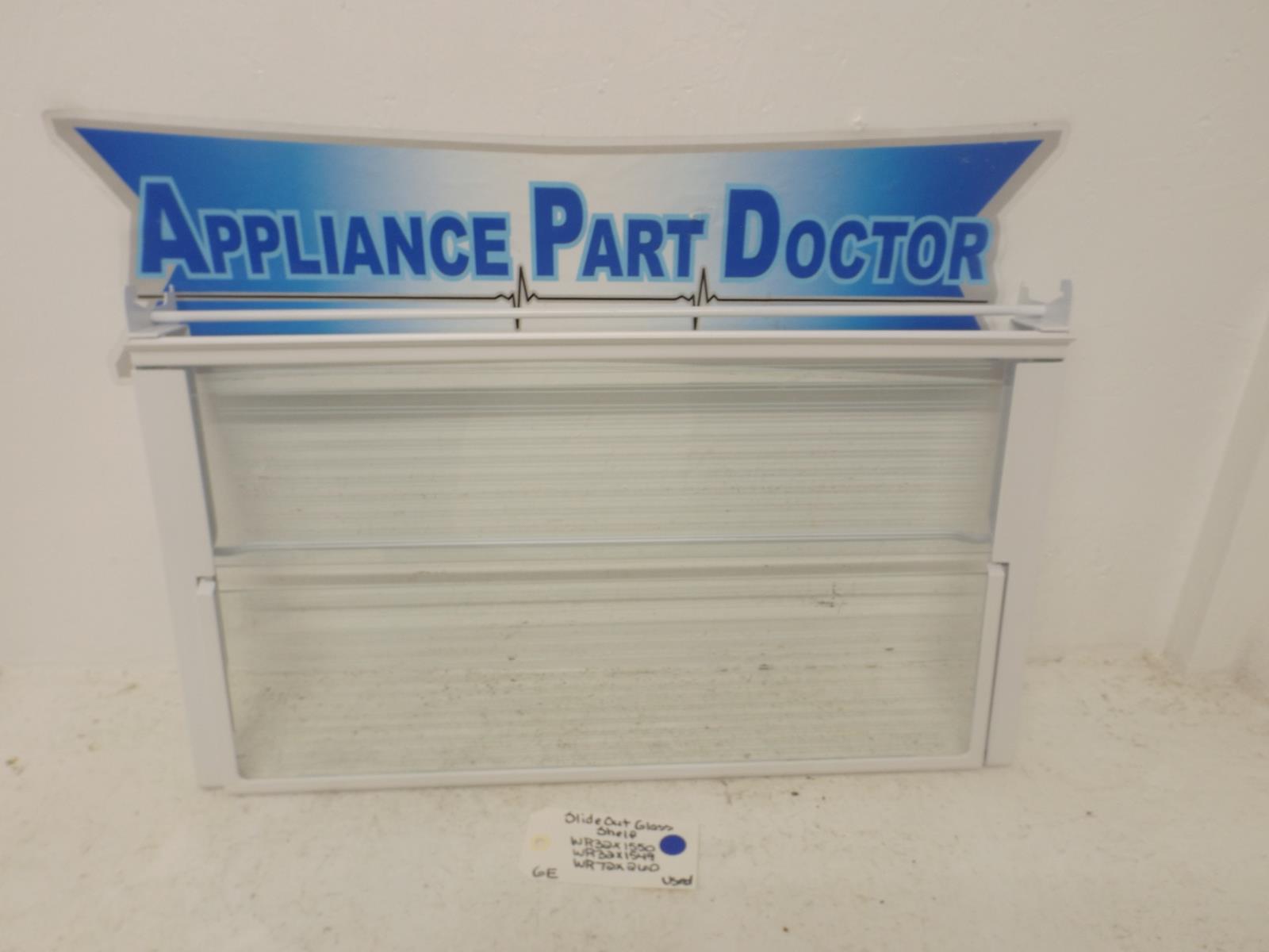 GE Refrigerator WR32X1550 WR32X1549 WR72X260 Slide Out Glass Shelf Used GE Refrigerator WR32X1550 WR32X1549 WR72X260 Slide Out Glass Shelf Used